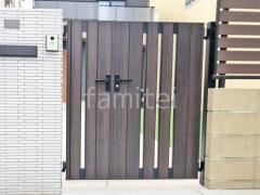 親子両開き 門扉 LIXIL 木製調AA TS1型