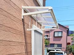 ベランダ屋根 YKKソラリア2階・柱なし