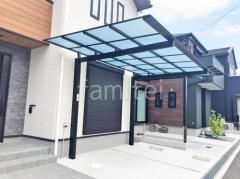 カーポート1台 (単棟) 三協アルミ ニューマイリッシュ 逆勾配 フラット屋根 前下がり屋根