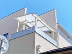 2階ベランダ屋根 LIXIL スピーネR アール屋根 スタンダード 壁付