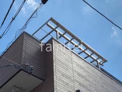 3階ベランダ屋根 三協アルミ レボリューZ F 積雪50cm対応