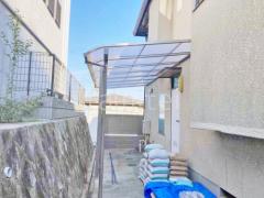 雨除け屋根 目隠しフェンス塀 化粧ブロック