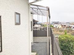 1階テラス屋根 (雨除け) LIXIL スピーネF フラット屋根 スタンダード 壁付
