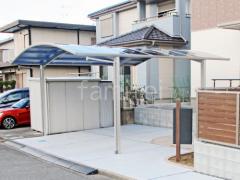 カーポート2台(ワイド) ツイン YKKAP アリュース アール屋根