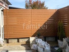 1階テラス屋根 YKKAP 目隠し塀 F&F ウッドデッキ LIXIL