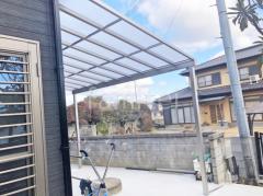 1階テラス屋根 (雨除け) YKKAP ソラリアF フラット屋根 スタンダード 壁付