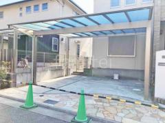 カーポート2台(ワイド) ツイン 三協アルミ スカイリード 奥行勾配 両側支持 フラット屋根