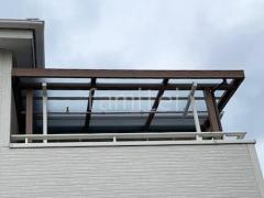 2階ベランダ屋根 LIXIL フル木製調 シュエット フラット屋根 スタンダード 壁付