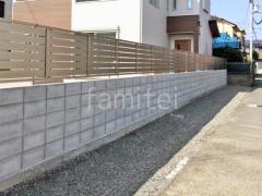 アルミ形材 フェンス LIXIL AB YS3型 横スリット3 目隠し ブロック塀 (化粧ブロック) 太陽エコブロックス 普通CB