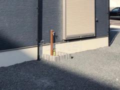 立水栓 ユニソン スプレスタンド60 蛇口2個付き レンガ囲い水受け(パン) 土間モルタル仕上げ 洗い場