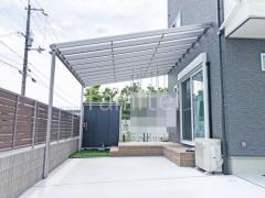 1階テラス屋根 (雨除け) YKKAP ソラリアF フラット屋根 スタンダード 壁付