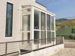 引き戸 樹脂デッキ サンルーム(テラス囲い) YKKAP 目隠しソラリアF 目隠し フラット屋根