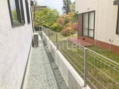 ブロック塀 (化粧ブロック) 太陽エコブロックス 普通CB スチールメッシュ フェンス YKKAP イーネット3F型 スチール柱 境界・メッシュ