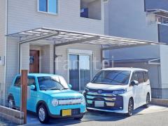 カーポート1台 (単棟) 三協アルミ ニューマイリッシュ 逆勾配 フラット屋根 前下がり屋根