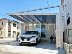 カーポート2台(ワイド) ツイン 四国化成 マイポートNext フラット屋根 後ろ柱