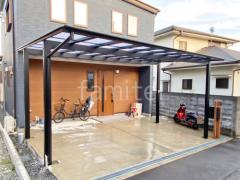 カーポート2台(ワイド) ツイン LIXIL ネスカF フラット屋根