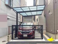 新築シンプル セミクローズ外構