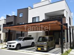 カーポート 三協Uスタイルアゼスト セレクトラインタイプ 屋根下格子納まり
