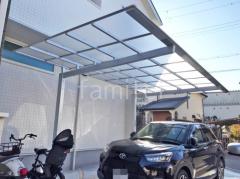 カーポート1台 (単棟) 三協アルミ ニューマイリッシュ 逆勾配 フラット屋根 前下がり屋根
