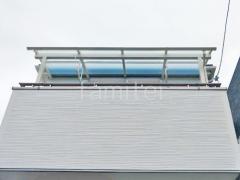 2階ベランダ屋根 YKKAP ソラリアR アール屋根 スタンダード 壁付