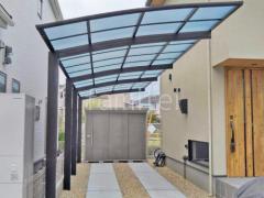 カーポート2台(縦) 連棟 YKKAP アリュース アール屋根