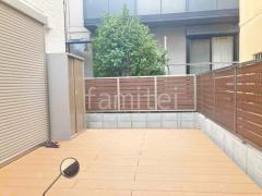 アルミ形材 フェンス LIXIL 木製調AB YS3-K型 横スリット3 片面 目隠し 木調・ラティス ブロック塀 (化粧ブロック) 太陽エコブロックス 普通CB