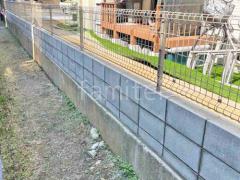 ブロック塀 (化粧ブロック) 太陽エコブロックス 普通CB スチールメッシュ フェンス YKKAP イーネット3F型 スチール柱 境界・メッシュ