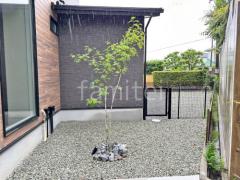 シンボルツリー 落葉樹 アオダモ 植栽 ロックガーデン 栗石敷き