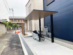 新築シンプルオープン外構