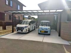 新築シンプル セミクローズ外構