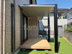 テラス屋根 ウッドデッキ 目隠しフェンス塀