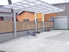 カーポート1台+延長 (1.5台縦連棟) LIXIL ネスカF フラット屋根